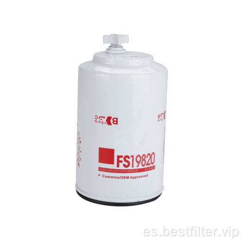 Sistema de aceite diesel Filtro de combustible del motor diesel Separador de agua FS19820